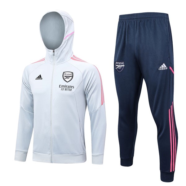 Chandal Con Capucha Arsenal 2023-2024 Gris Azul